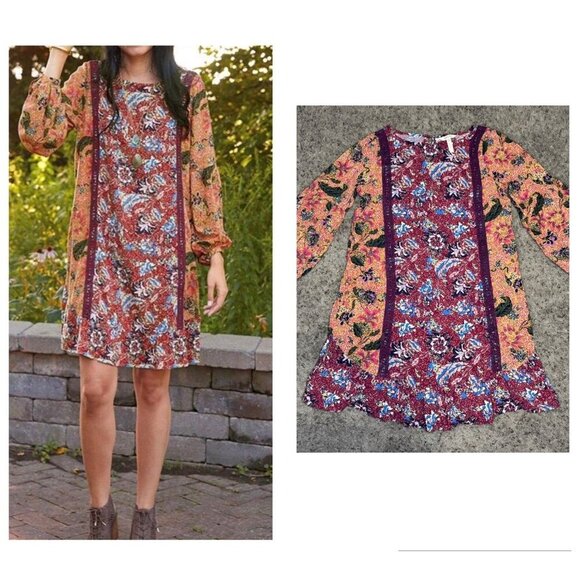 MATILDA JANE Lovely Menagerie Tunic Dress Boho Prairie Cottagecore Peasant Sz XS - Picture 1 of 10